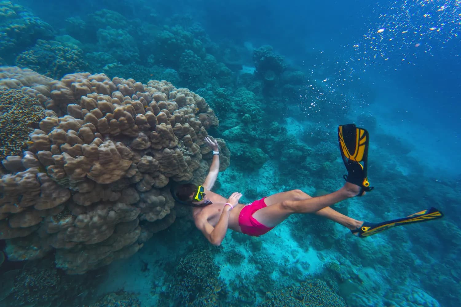 Anse Lazio for snorkelling