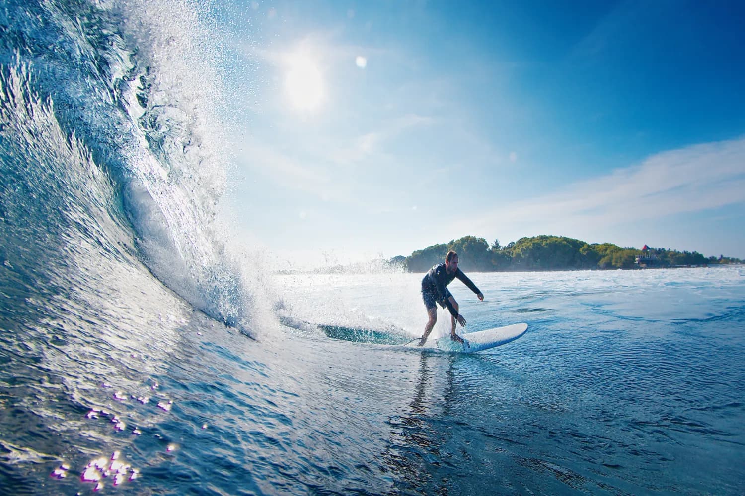 Surfing in Maldives