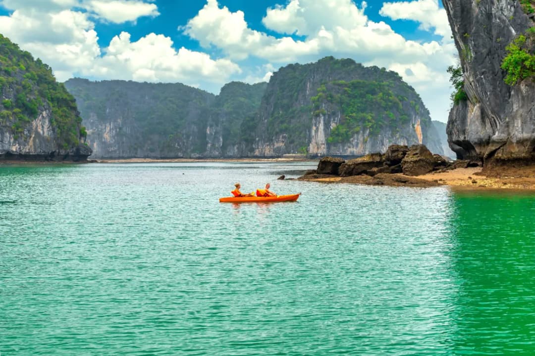 Kayaking Through Limestone Channels