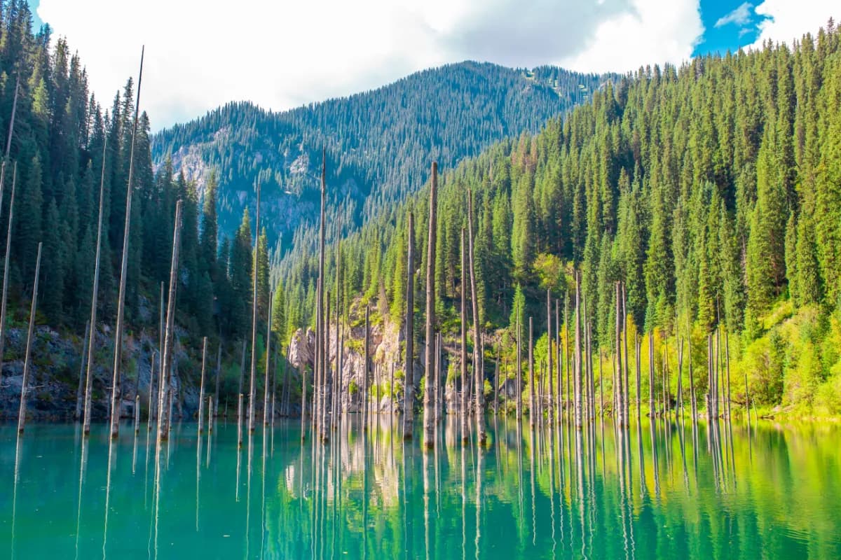 Lake Kaindy in Kazakhstan
