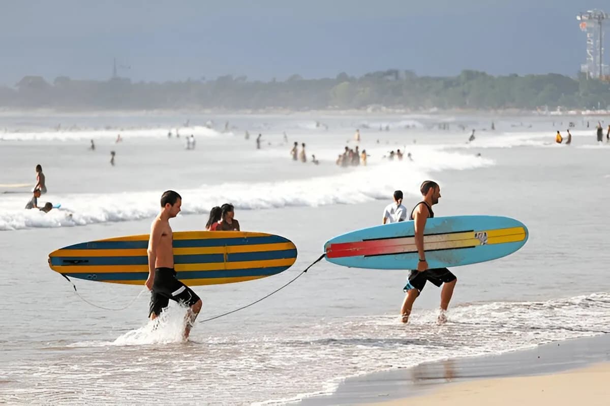 Surfing at Kuta
