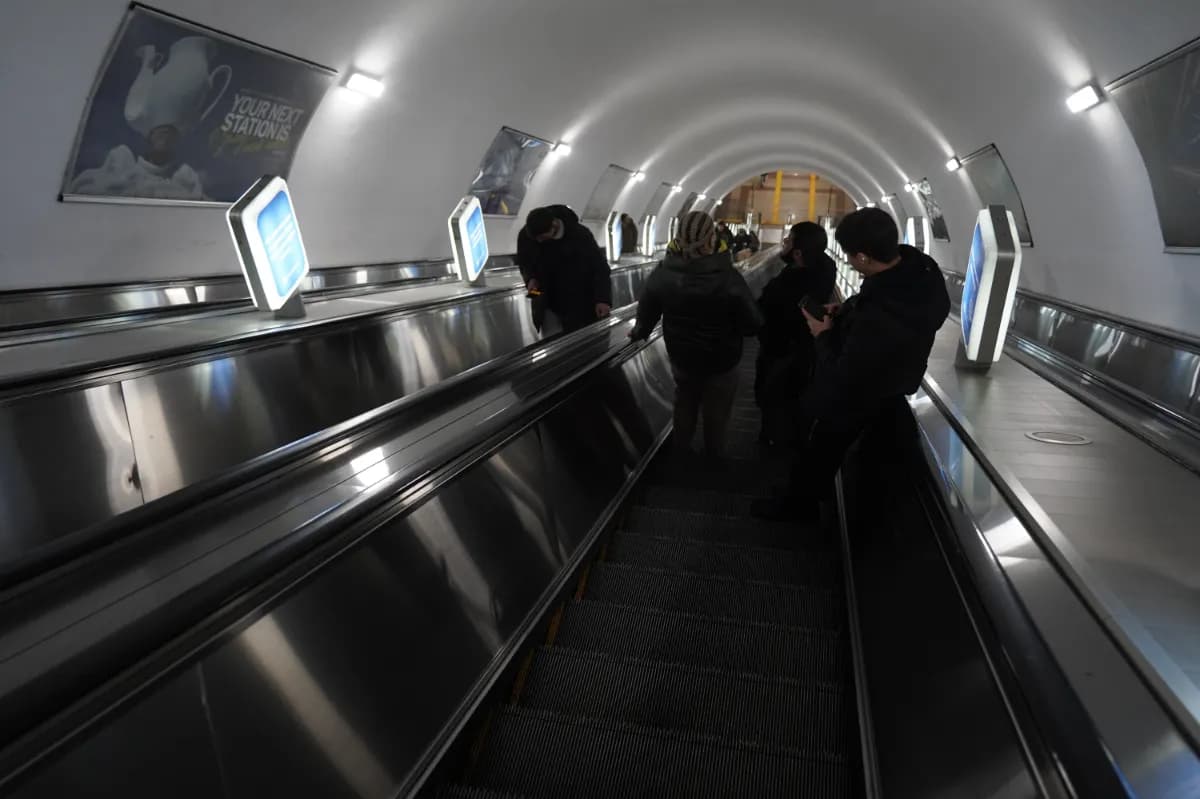 Almaty Metro Station Escalator