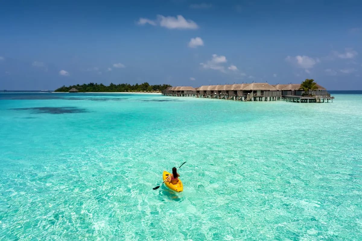 Kayaking at Maldives