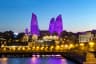 Night view of the Flame Towers
