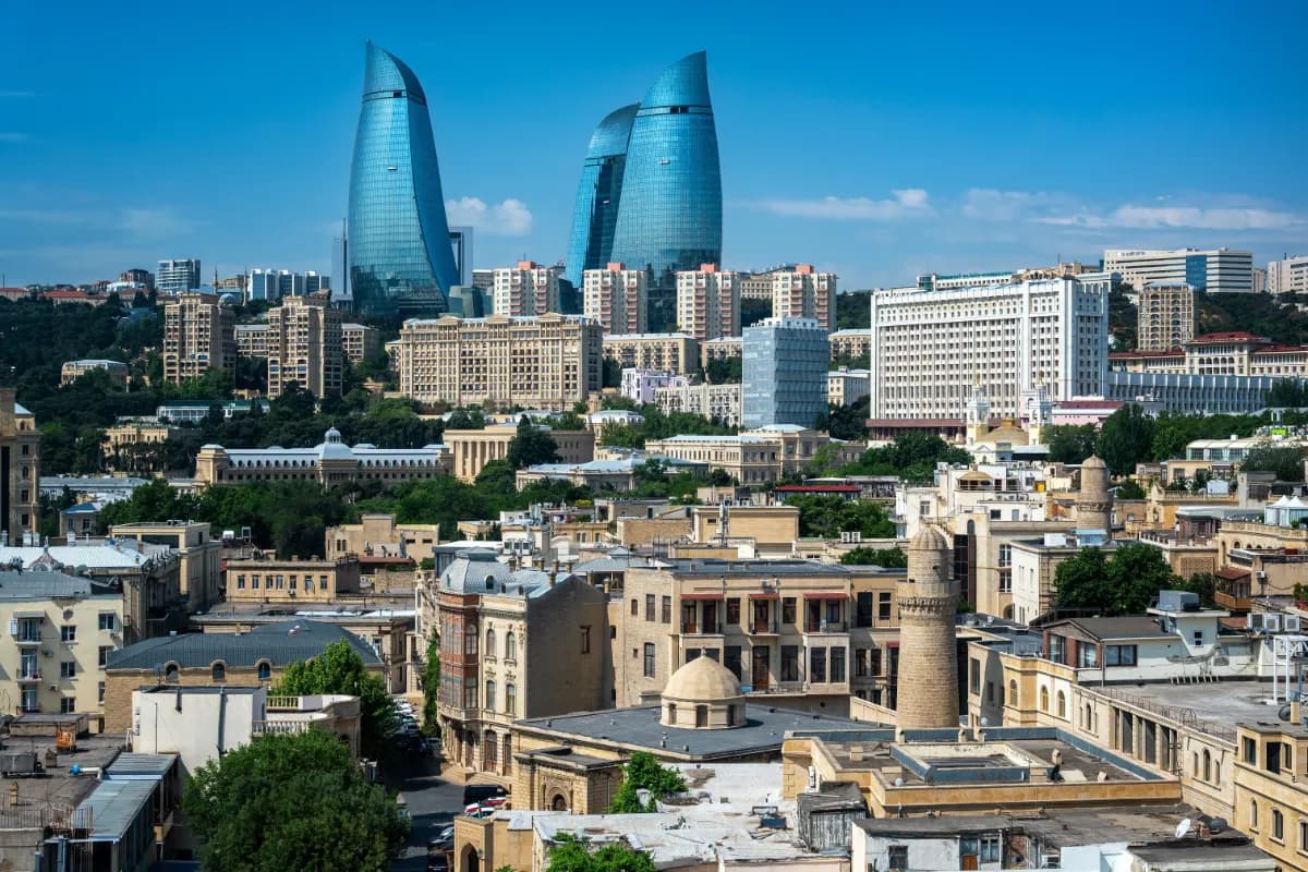 Panoramic view of Baku’s old town