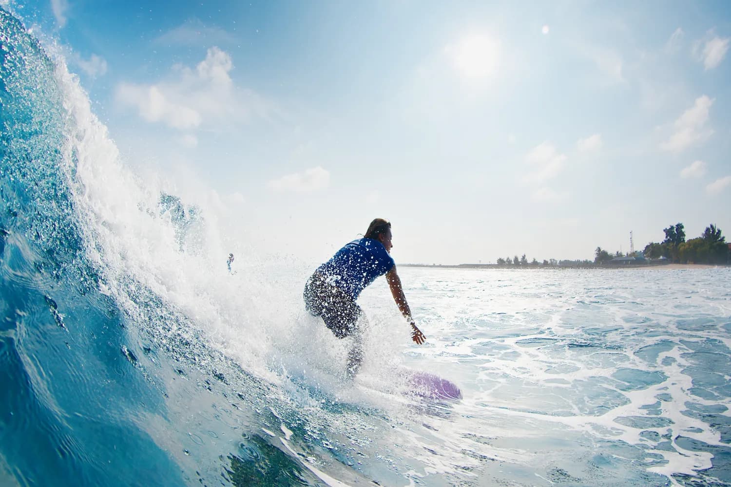 Surfing in the Maldives