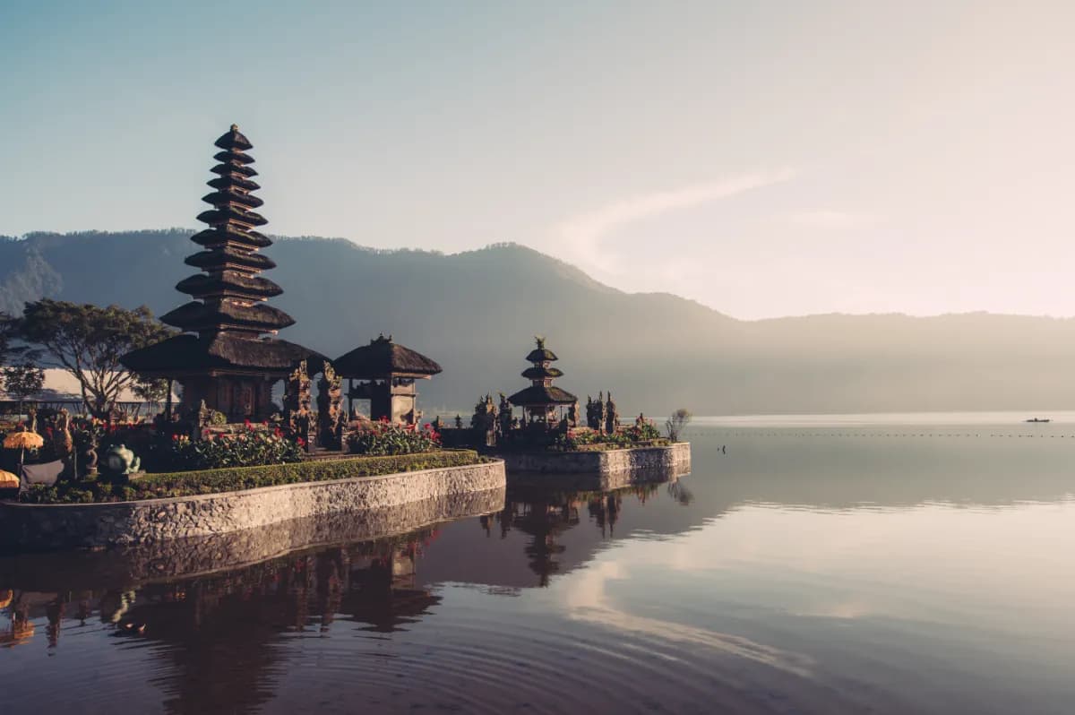 Pura Luhur Batukaru sacred Hindu temple on the slopes of Mount Batukaru, known for its tranquil forests, spiritual significance, and traditional Balinese architecture.