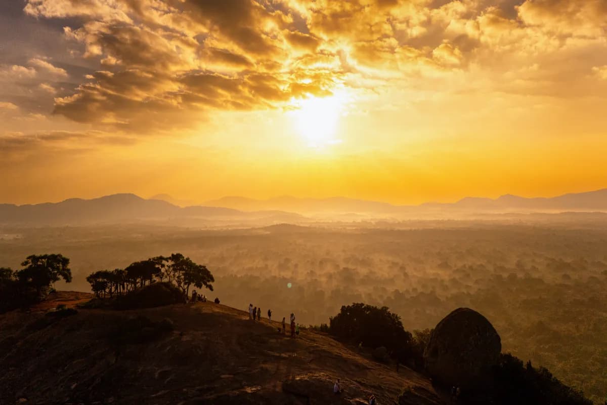 Stunning sunset over Sri Lanka