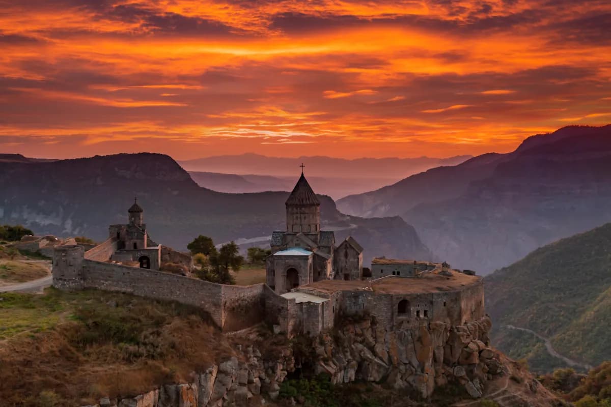 Tatev Monastery at sunrise