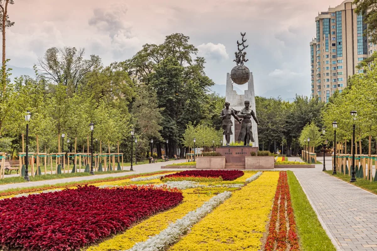 Almaty largest city in Kazakhstan known for its mountain backdrop, modern skyline, cultural attractions, parks, and vibrant urban lifestyle.
