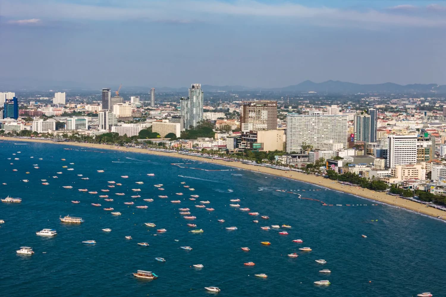 Coral Island aerial view of Pattaya island