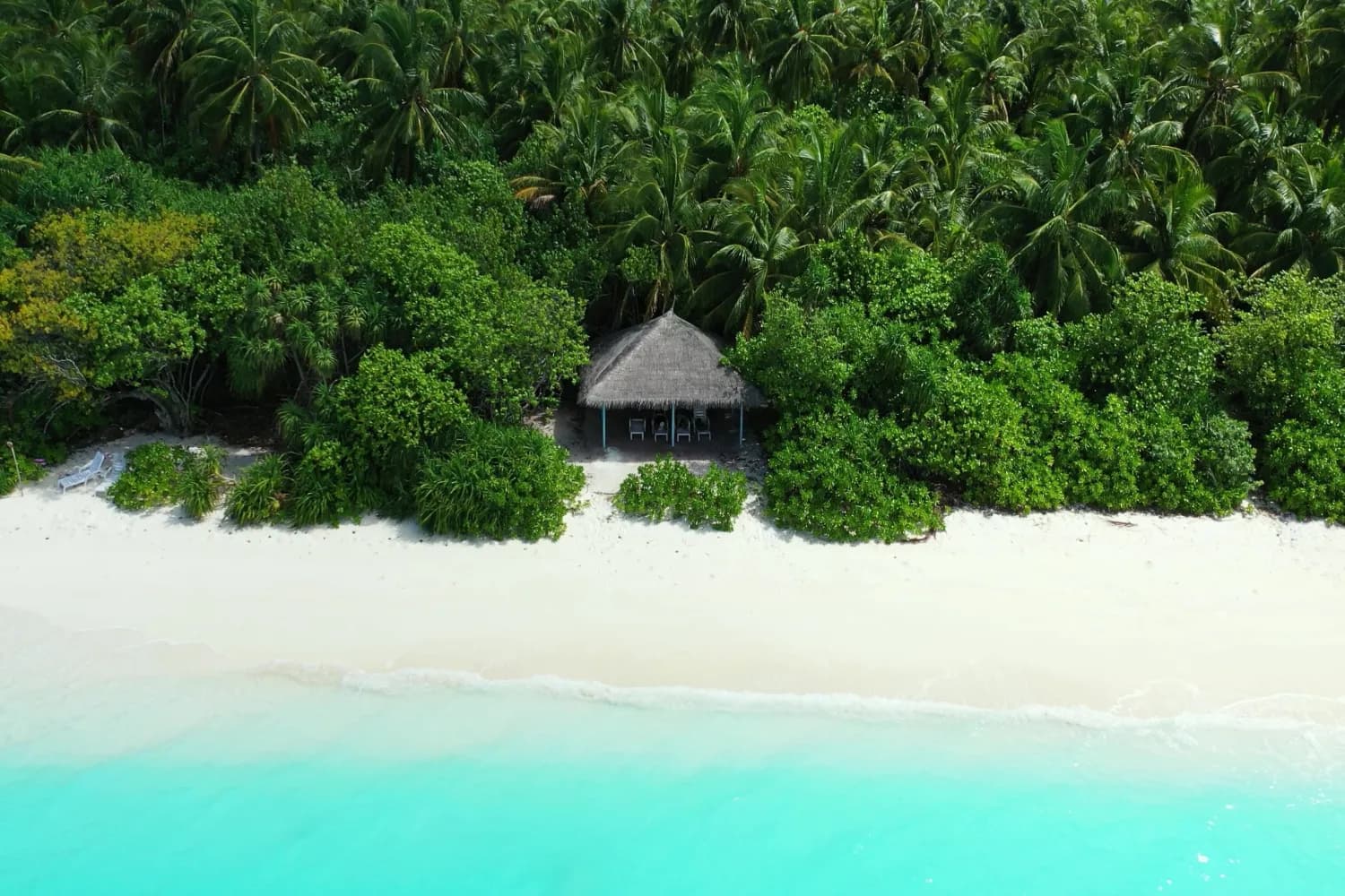 Aerial view of sandy beach