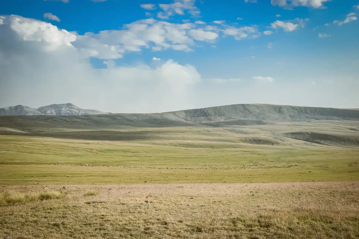 Geghama Mountains volcanic mountain range in Armenia known for rugged landscapes, alpine scenery, ancient petroglyphs, and scenic hiking routes.