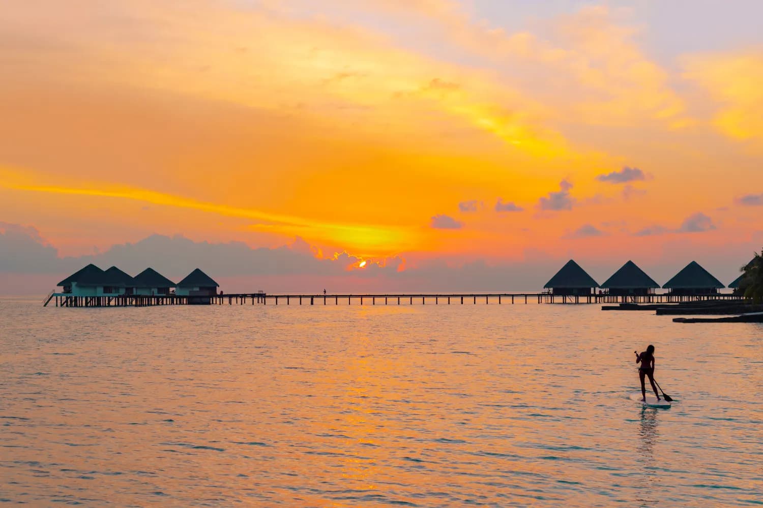 Sunset in the Maldives