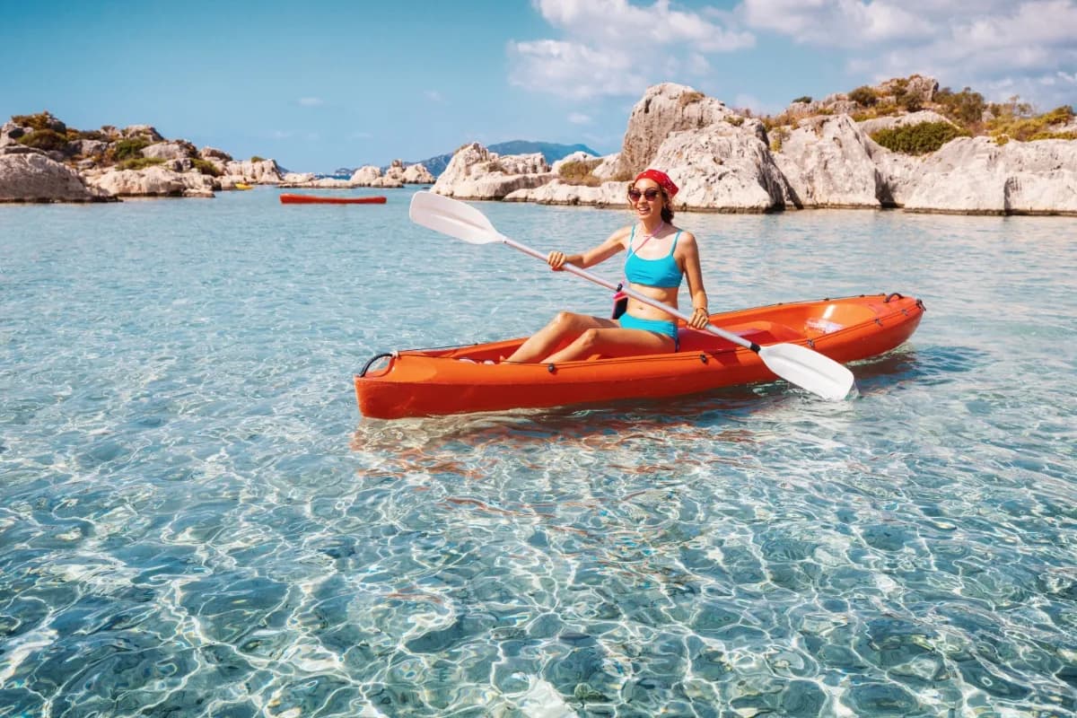 Kayaking at Maldives