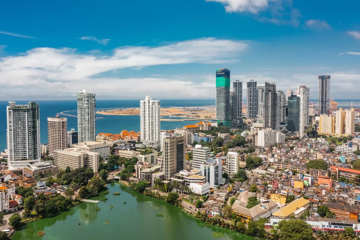 Colombo bustling capital of Sri Lanka known for its modern skyline, coastal views, colonial architecture, and vibrant urban cityscape.