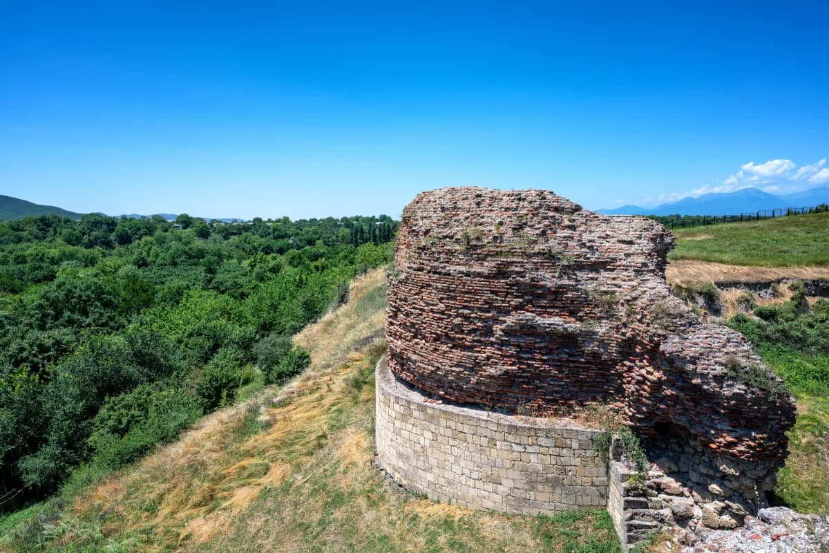 Ancient Gabala City Walls historic archaeological site in Gabala featuring ancient city ruins and fortified walls from medieval Azerbaijan.