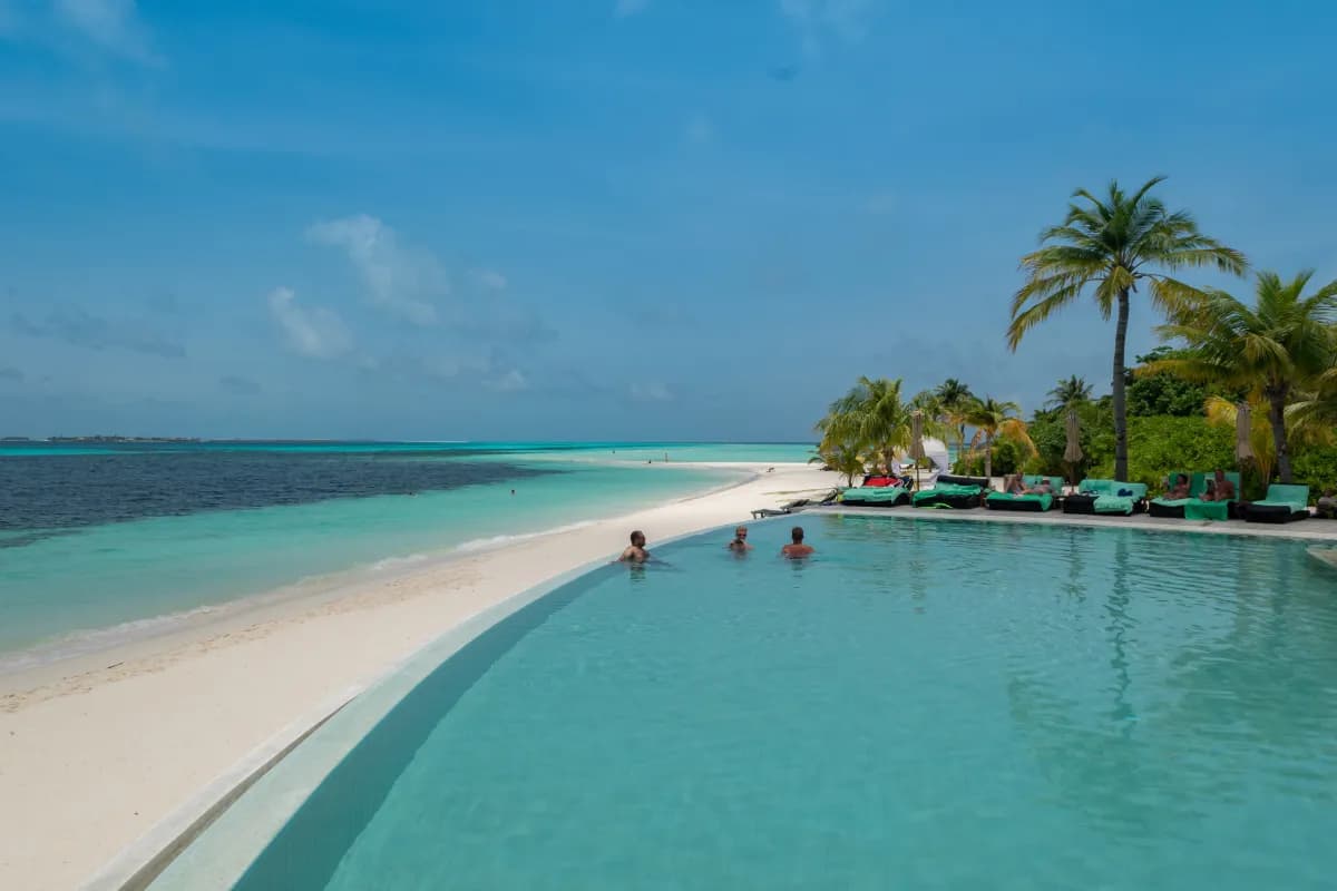 artificial beach maldives