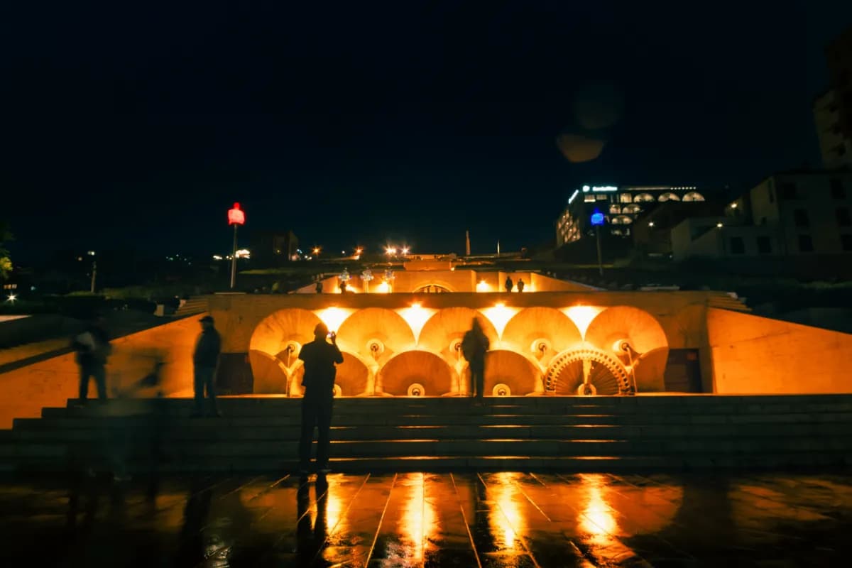 Cascade complex at night