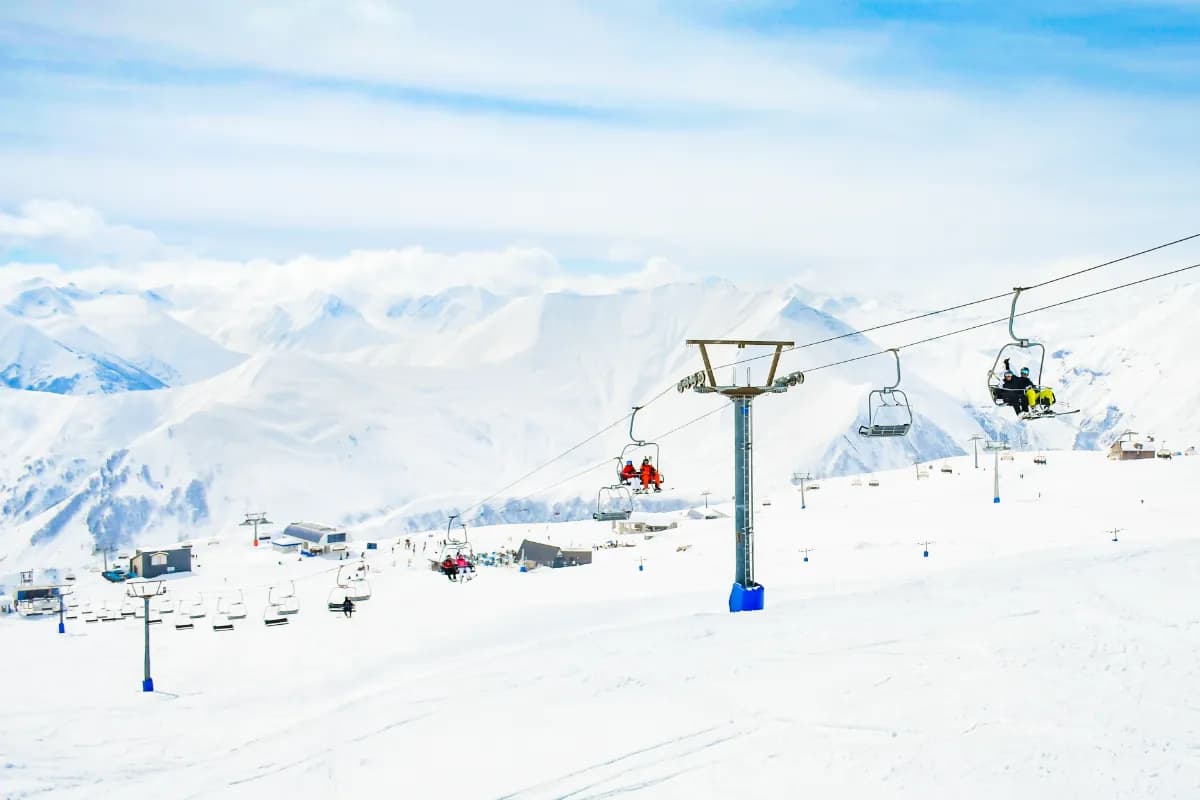 Gudauri popular mountain resort in Georgia known for skiing, snowboarding, scenic Caucasus views, and year-round outdoor adventures.