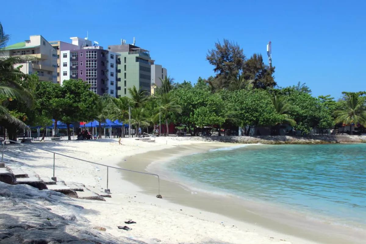 artificial beach maldives