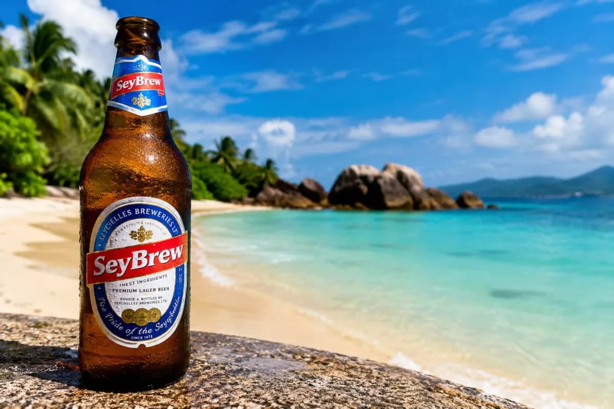 SeyBrew popular local beer brand in Seychelles known for its light lager style and island brewing heritage.