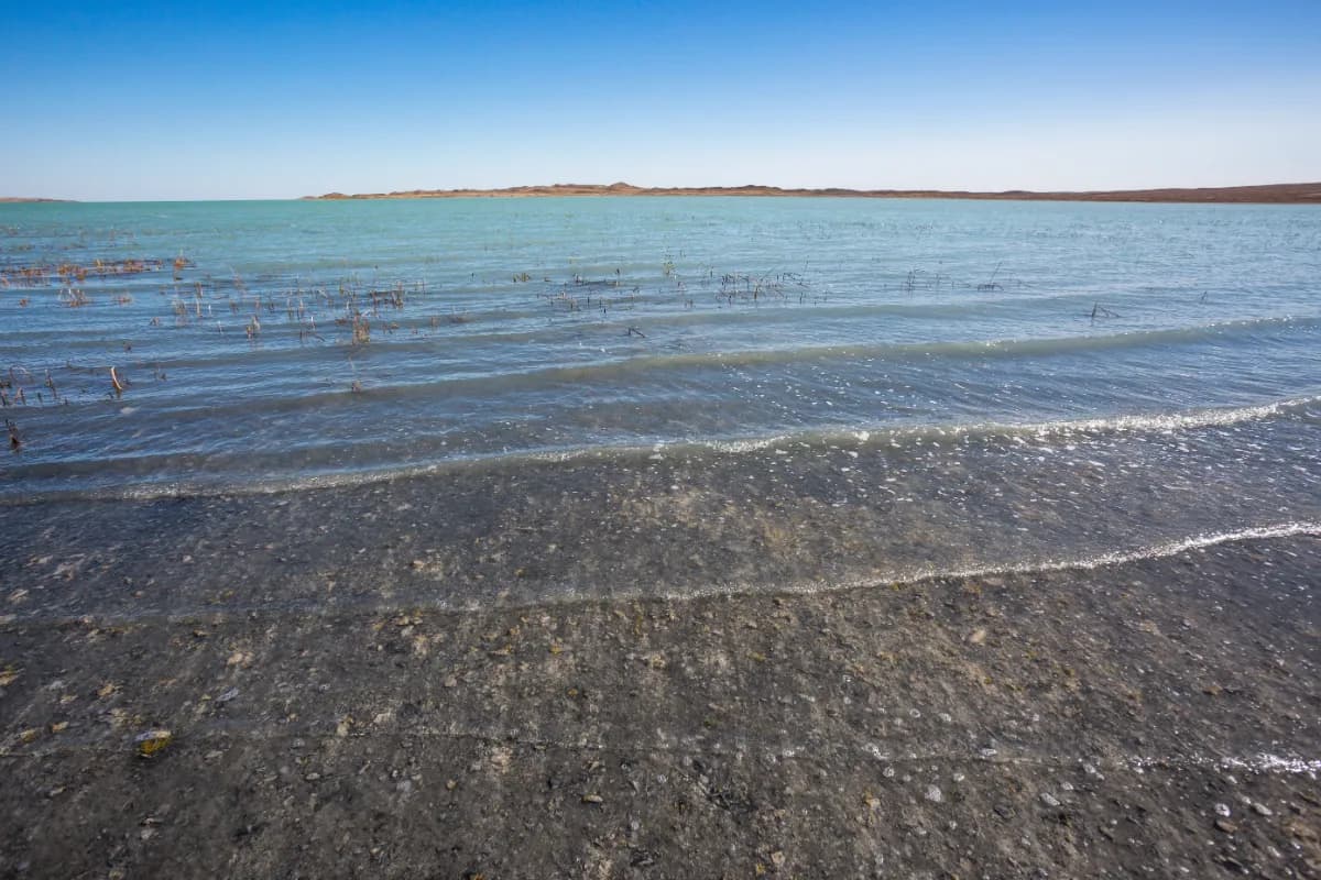 Lake Alakol in Kazakhstan