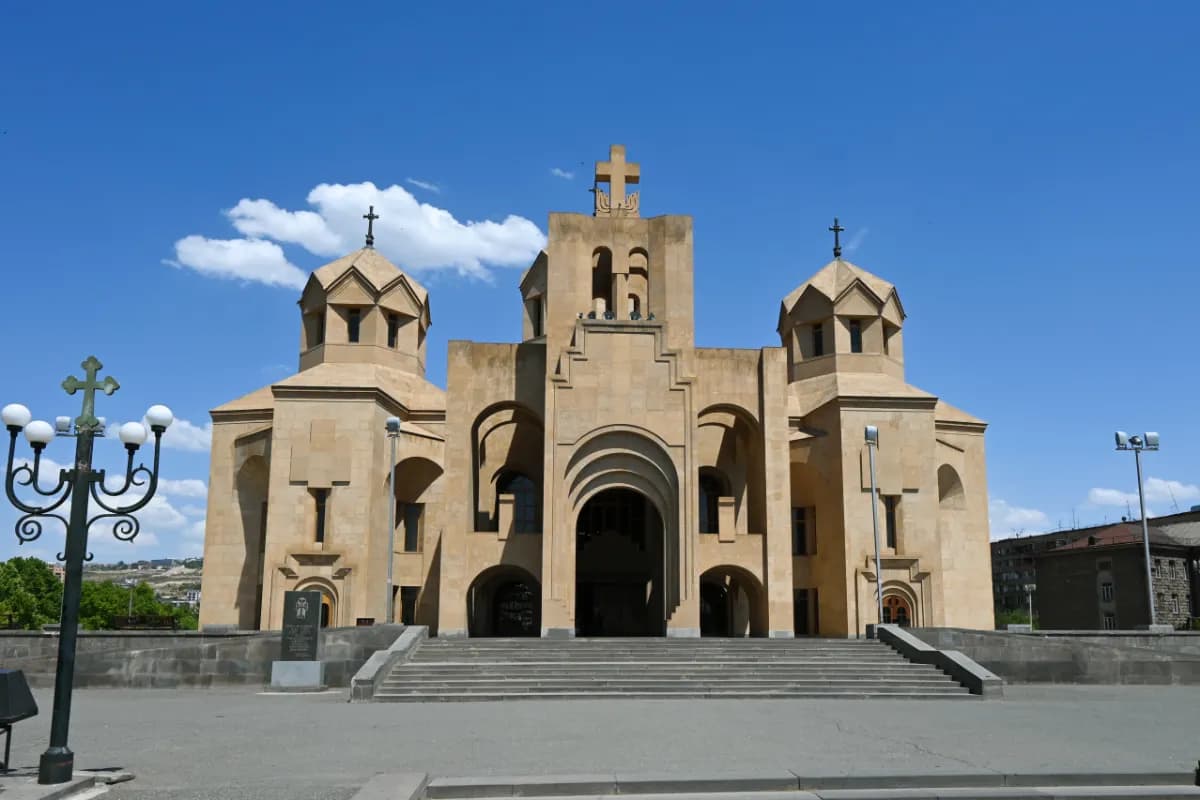 Front view of Saint Gregory the Illuminator Cathedral