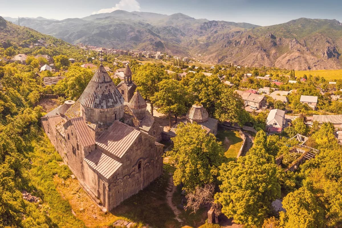 Aerial view of Sanahin monastery