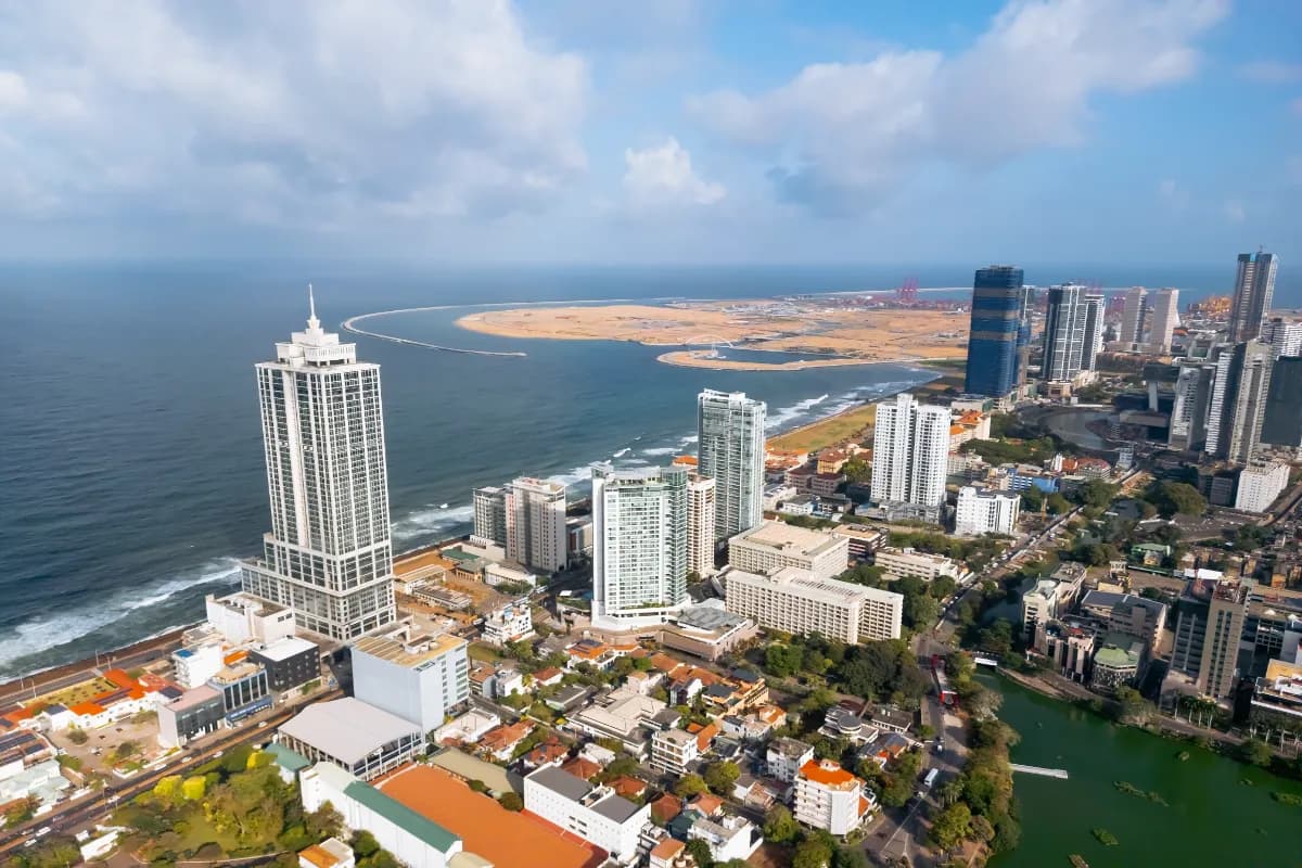 Aerial view of Colombo