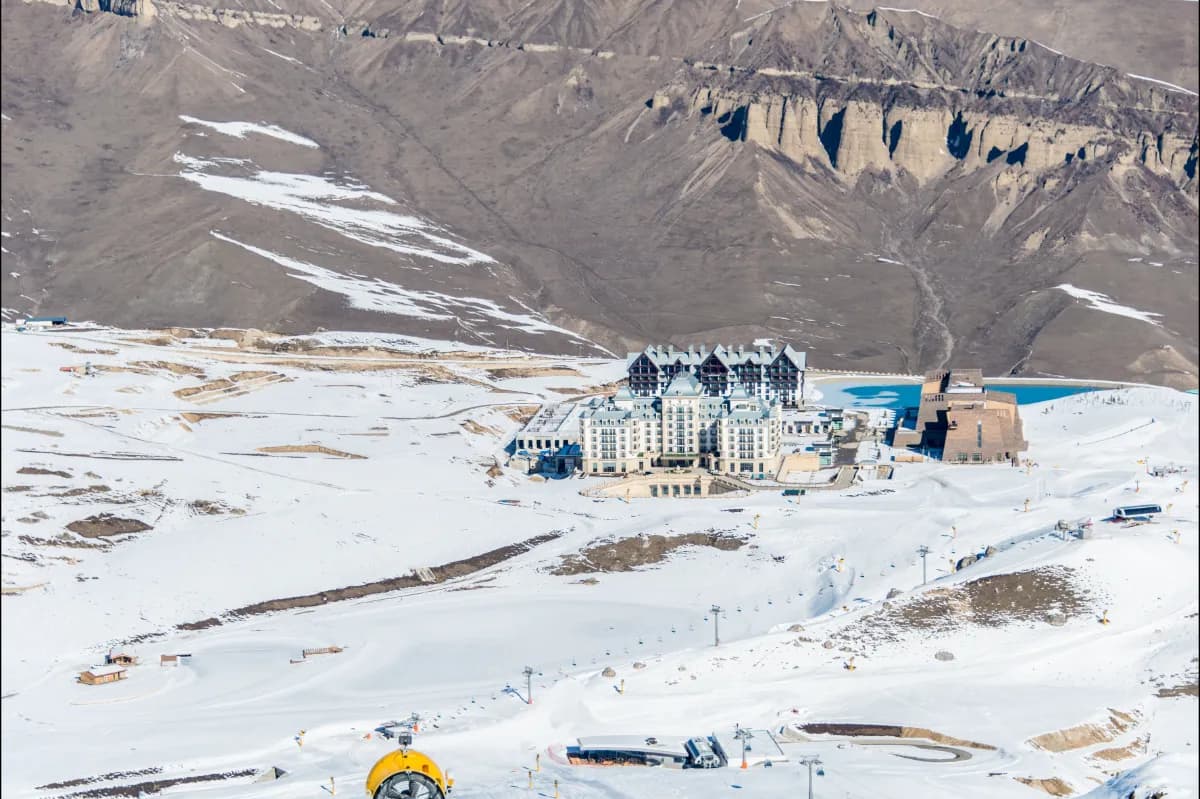 Shahdag Mountain Resort popular mountain resort in Azerbaijan known for skiing, snow activities, and scenic Caucasus mountain views.