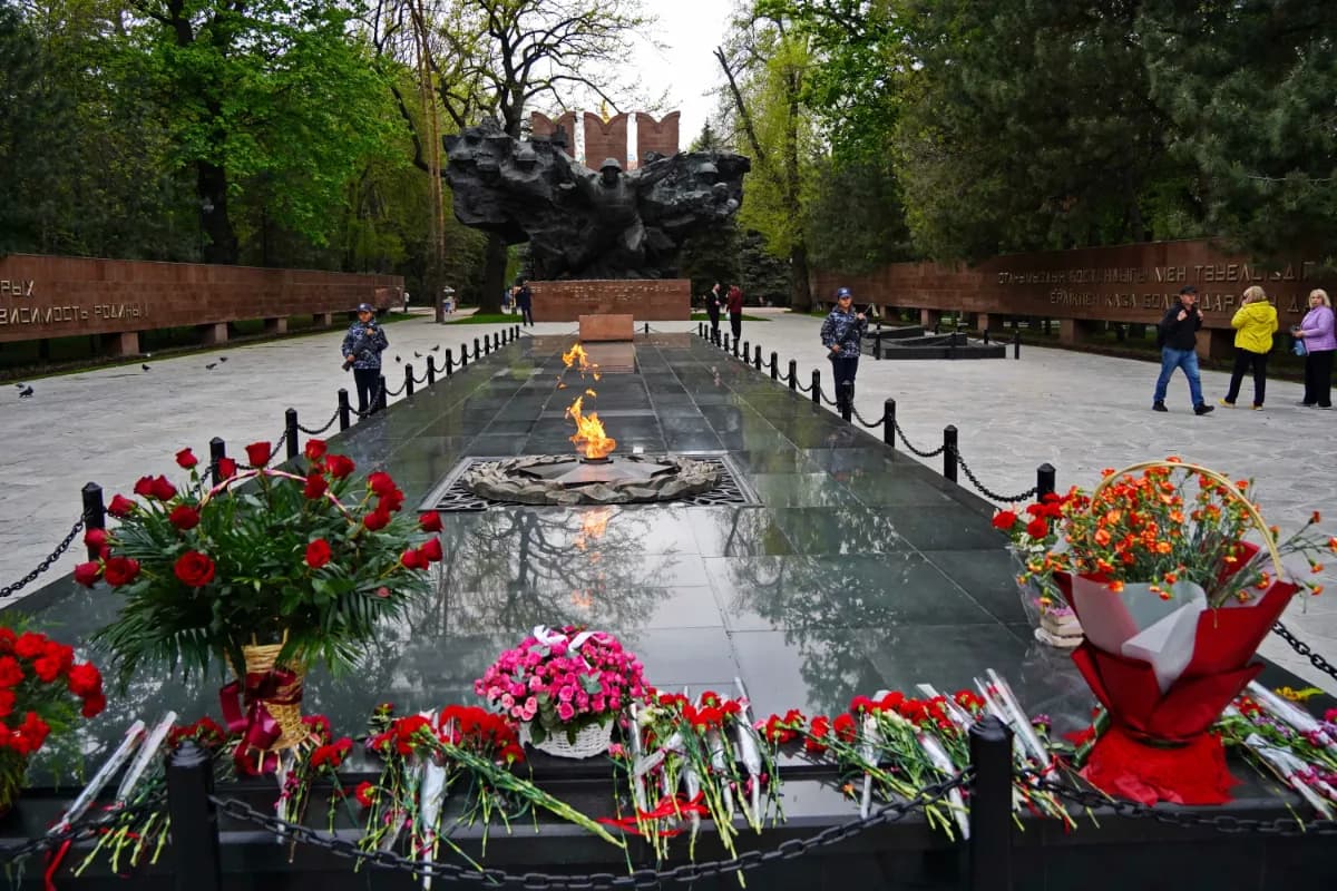 Panfilov Park historic public park in Almaty known for lush greenery, war memorials, walking paths, and the iconic Zenkov Cathedral.