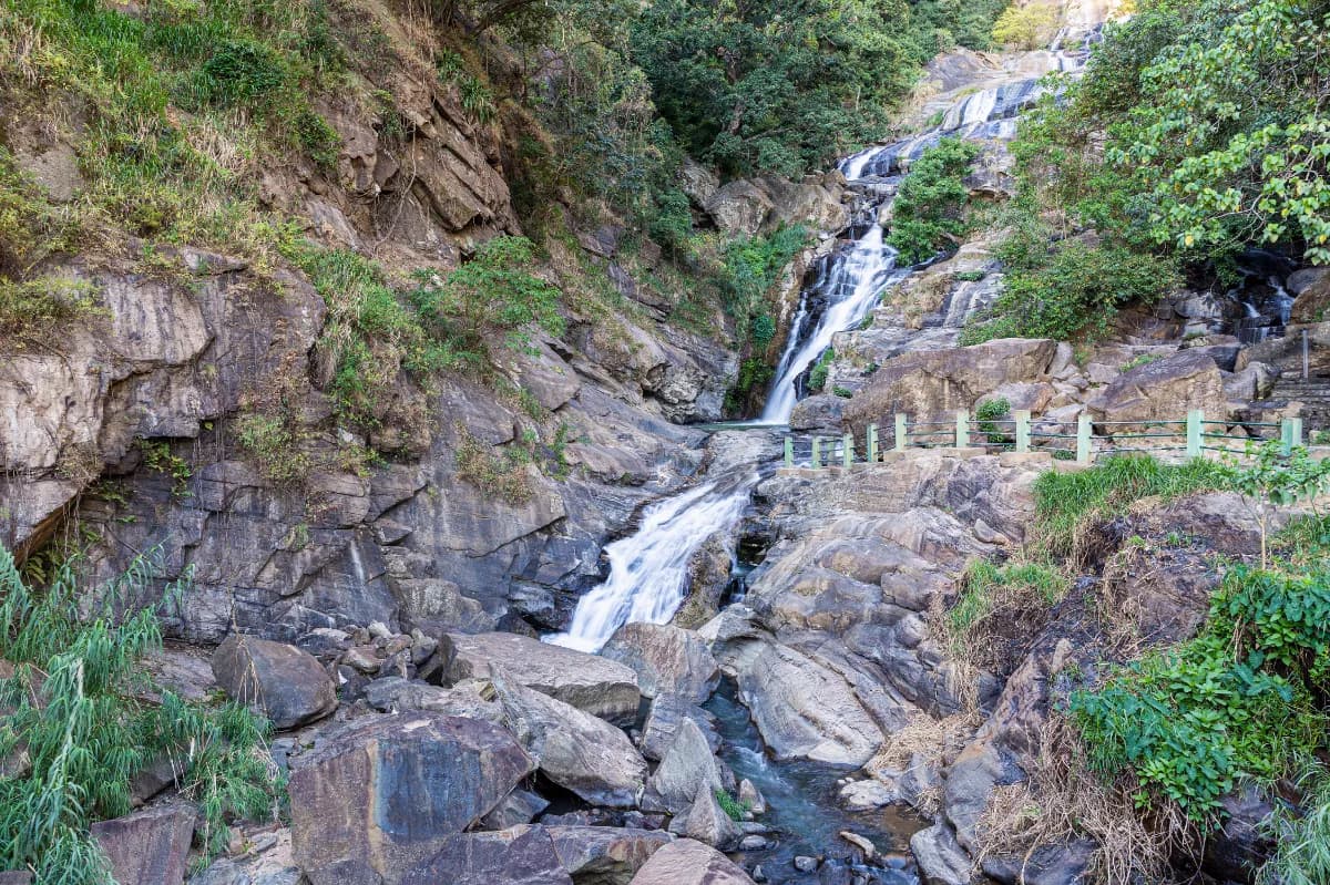 Ravana waterfall in Sri Lanka