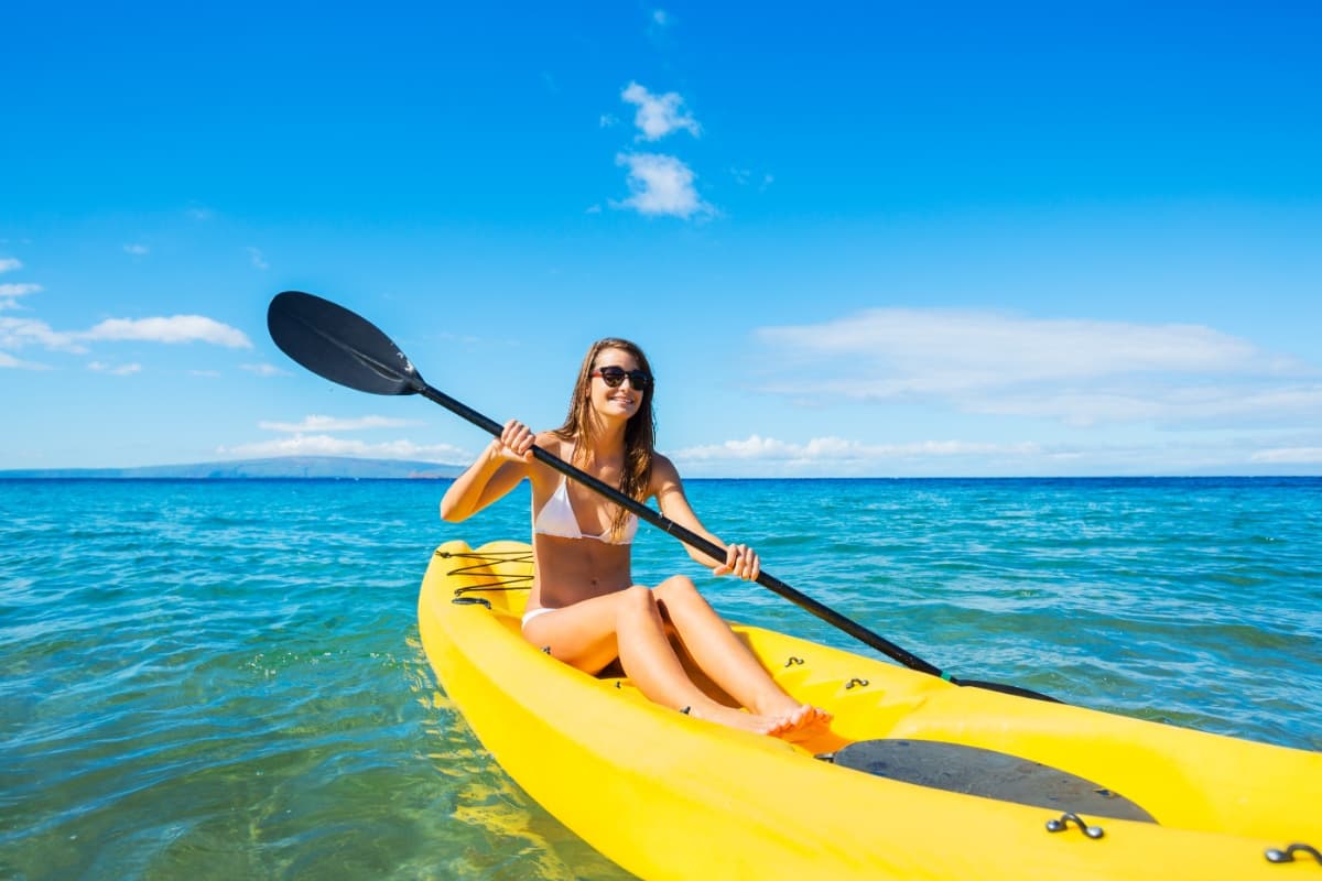 Kayaking at Maldives