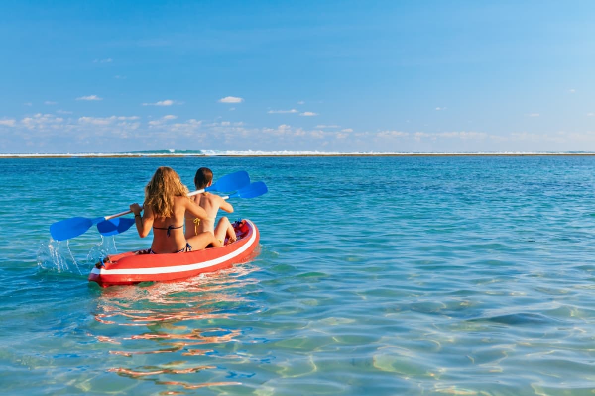 Kayaking at Maldives