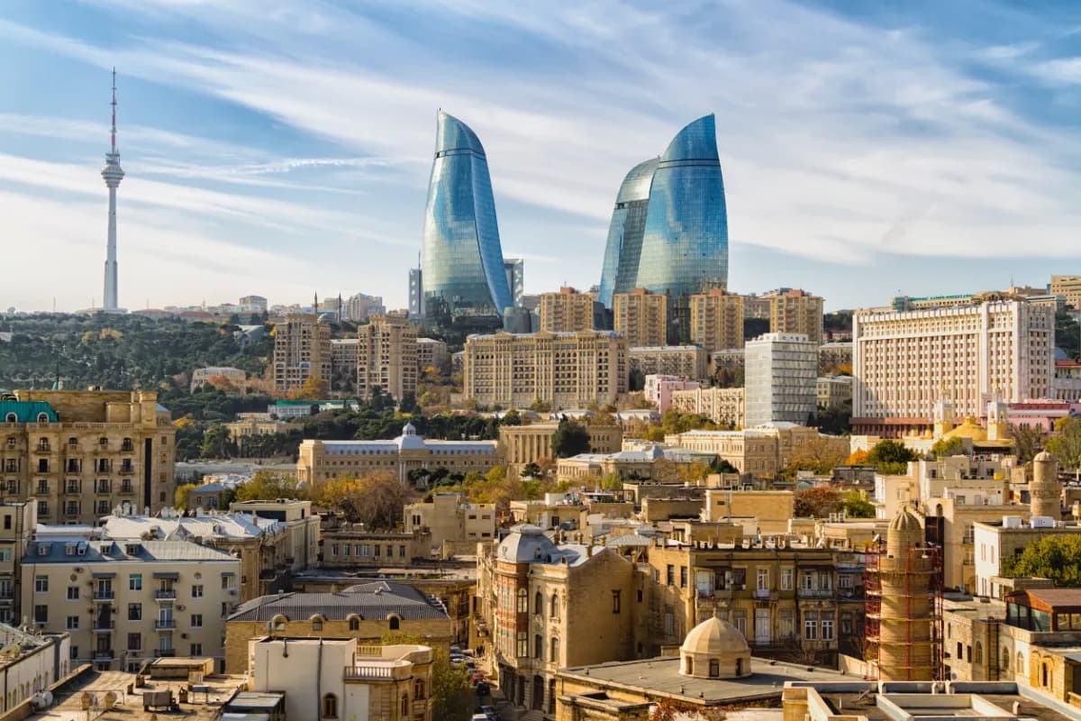Icherisheher historic Old City of Baku known for ancient walls, narrow streets, and panoramic views blending medieval and modern architecture.