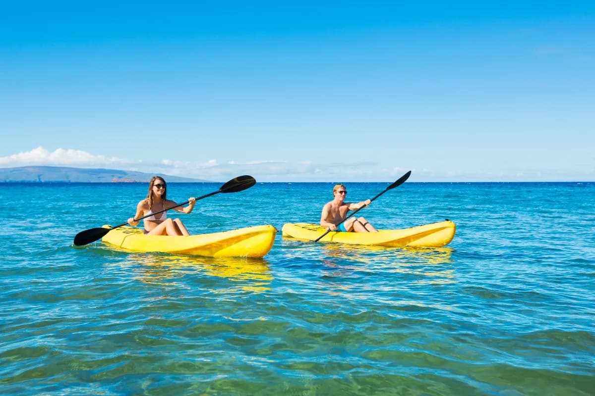 Kayaking at Maldives